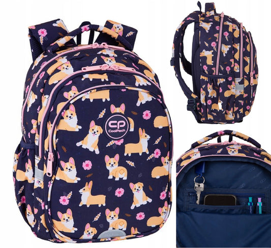 COOLPACK mokyklinė kuprinė pradinukams su pamokų tvarkaraščiu