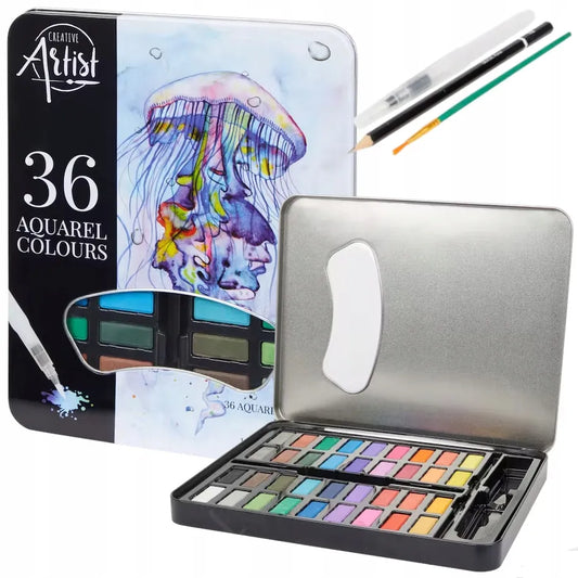„Creative Artist“ akvareliniai dažai tabletėmis, 36 spalvų rinkinys
