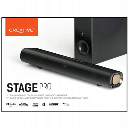 Creative Stage Pro garso juosta su žemųjų dažnių garsiakalbiu