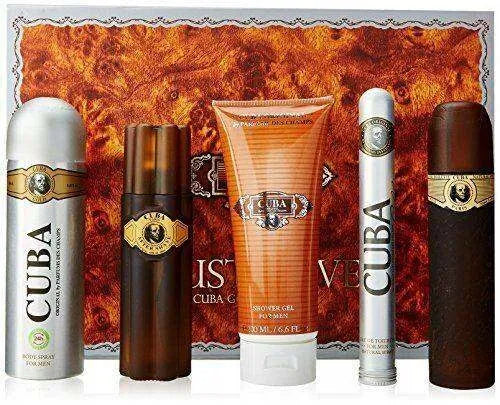 Cuba Original Cuba Gold Must Have vyriškas rinkinys: tualetinis vanduo 100 ml ir 35 ml, dezodorantas 200 ml, dušo želė 200 ml, vanduo po skutimosi 100 ml