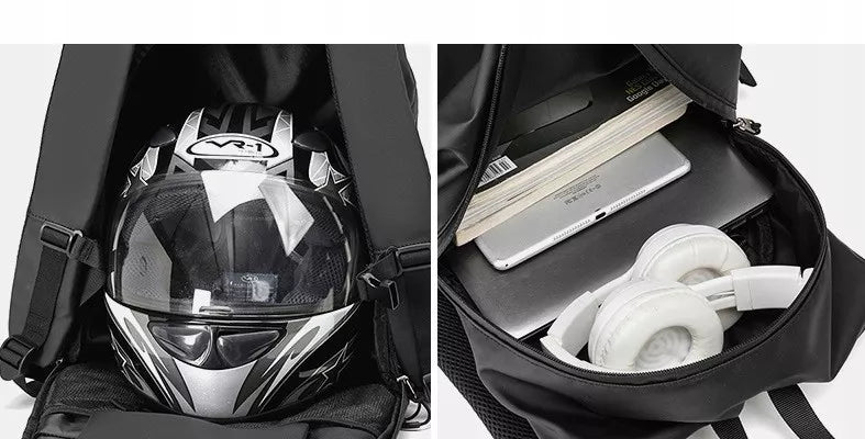 Motociklininko kuprinė nešiojamajam kompiuteriui, šalmui, 30 L, atspari vandeniui, skirta motociklui