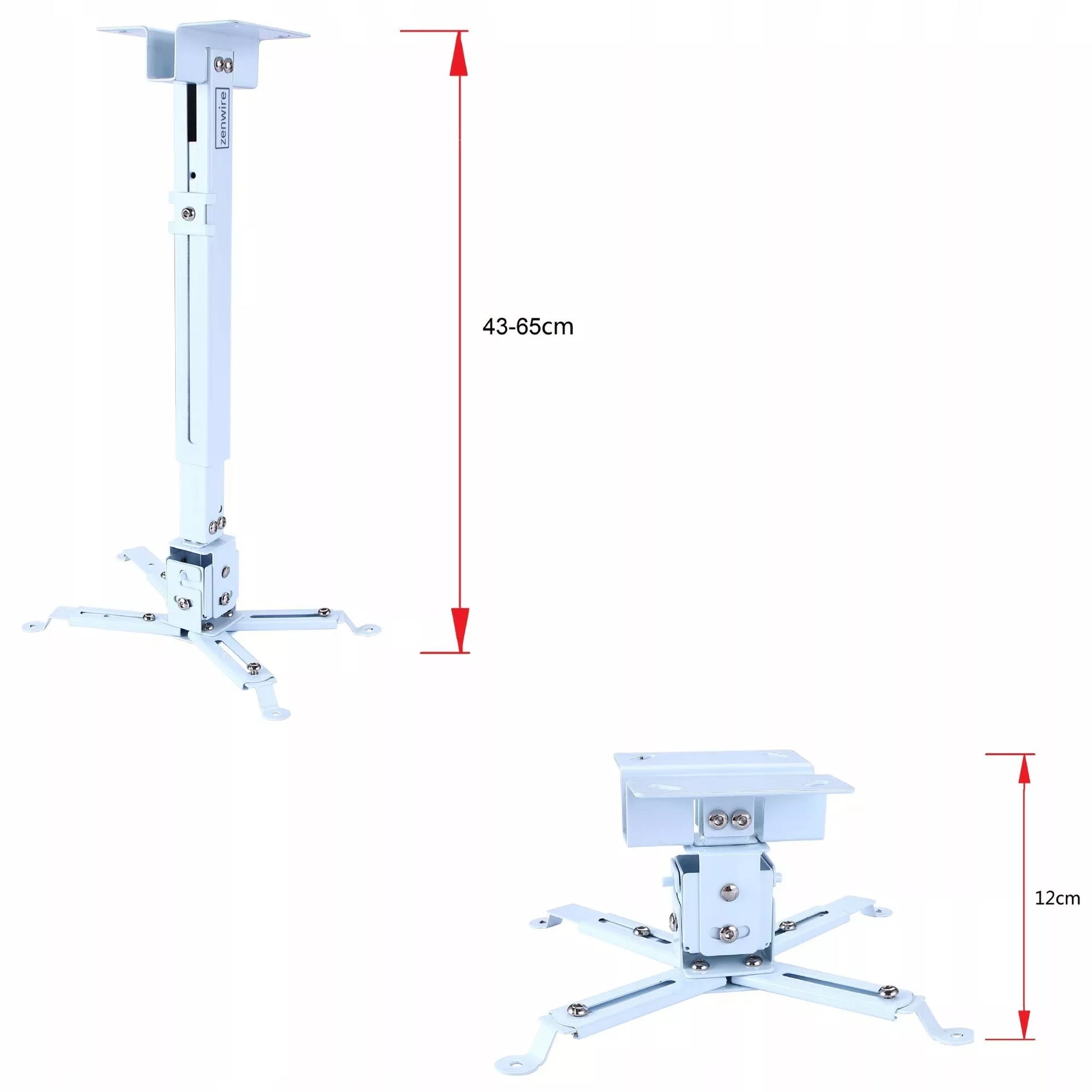Zenwire 4in1 Projektoriaus Laikiklis Pakaba, Lubinis, Sieninis Laikiklis, Iki 25 kg