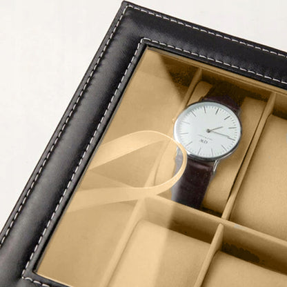 Elegantiška talpi dėžutė-organizatorius laikrodžiams, 12 vnt.