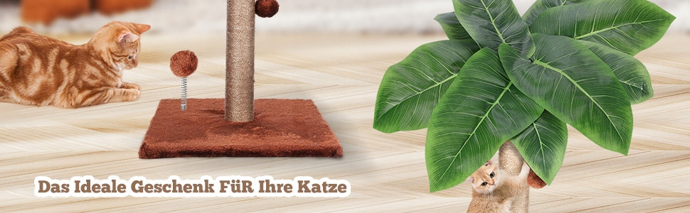 Katės draskyklė palmių stulpelis žaislas