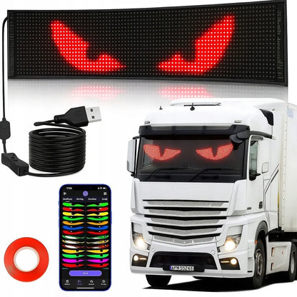 LED lenta TIR 38x10 automobilinė žinutė su programėle ir gestų signalizacijos funkcija