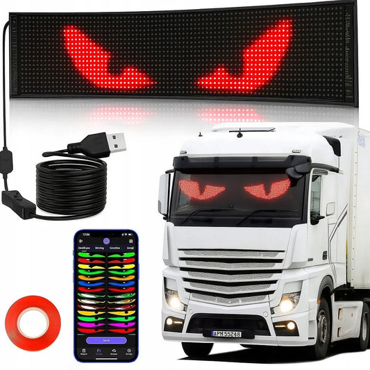 LED lenta TIR 38x10 automobilinė žinutė su programėle ir gestų signalizacijos funkcija
