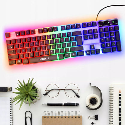 Žaidimų klaviatūra su LED pašvietimu žaidėjams, Membraninė, USB, NumLock
