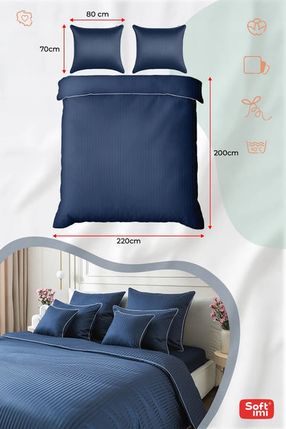 DAMASTO patalynės komplektas 200x220 + 2 užvalkalai 70x80 100% medvilnė