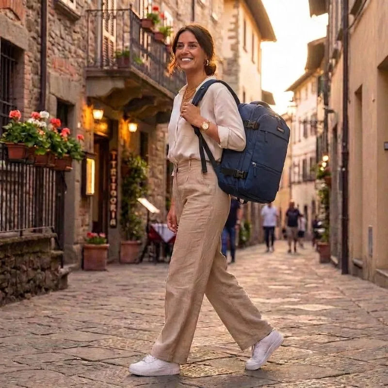 Daugiafunkcė kelioninė kuprinė Paolo Peruzzi, tamsiai mėlyna