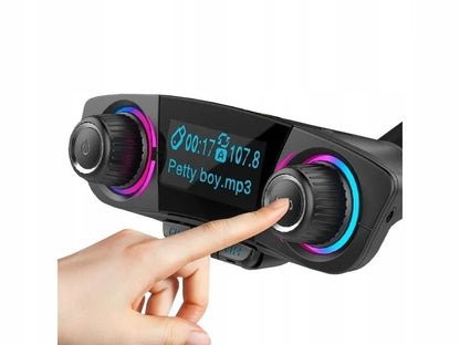Daugiafunkcis FM siųstuvas Bluetooth USB 5.0 8-in-1