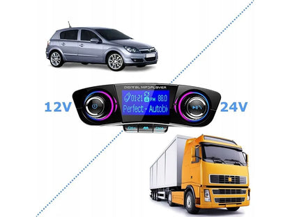 Daugiafunkcis FM siųstuvas Bluetooth USB 5.0 8-in-1