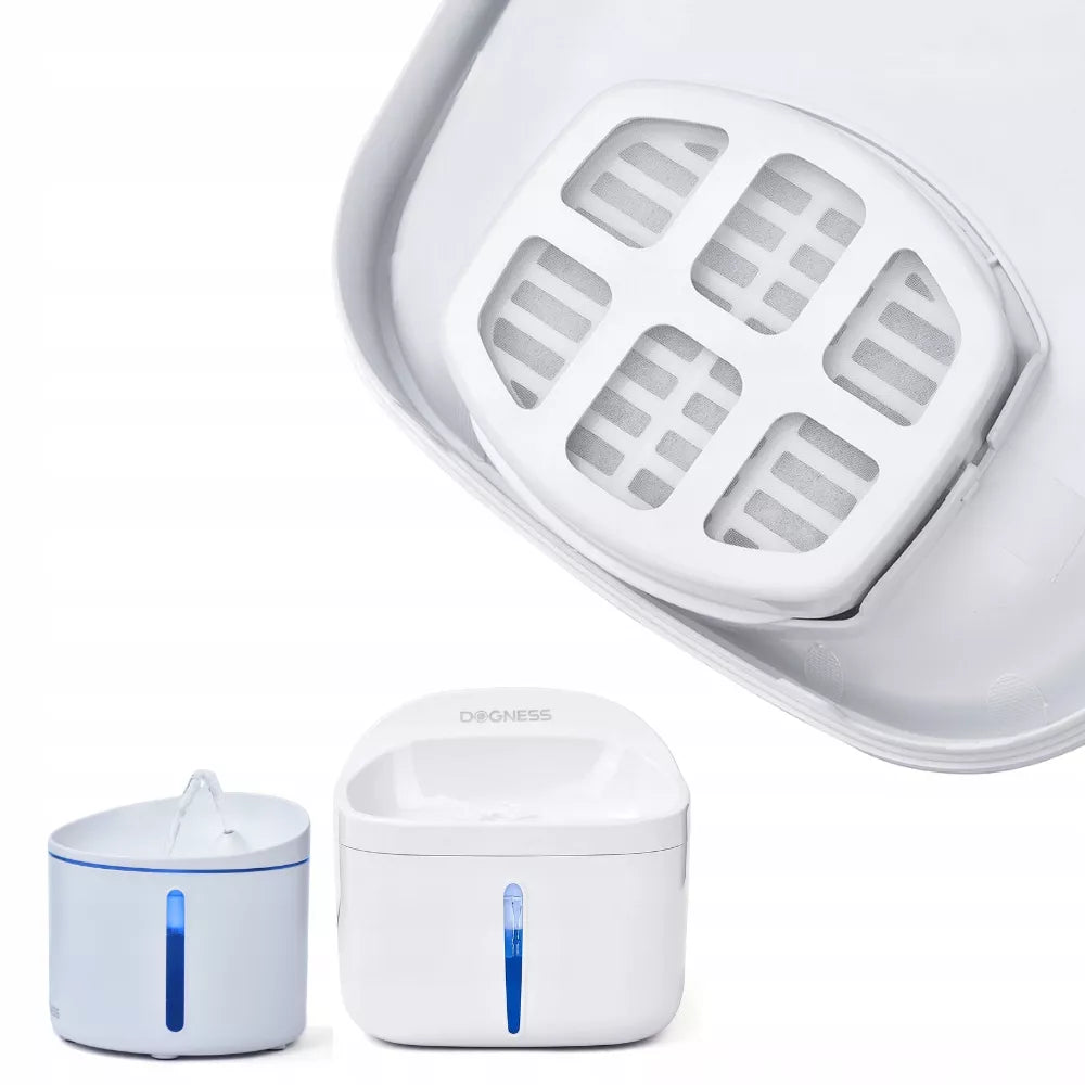 DOGNESS automatinis LED fontanėlis katėms ir šunims, tylus + filtras, 1 l
