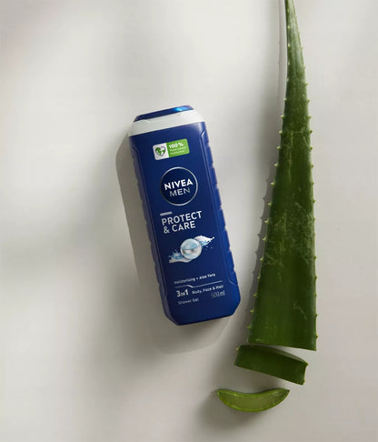 NIVEA MEN Vyriškas dušo želė - Prausiklis kūnui 500ml x5 + DOVANA