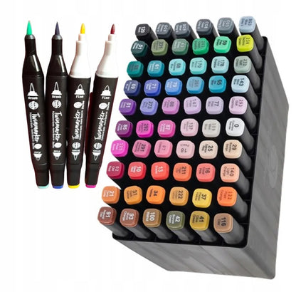 „DecoTime“ dvipusiai akvareliniai markeriai „Brush & Fine“, 60 vnt., 51-0