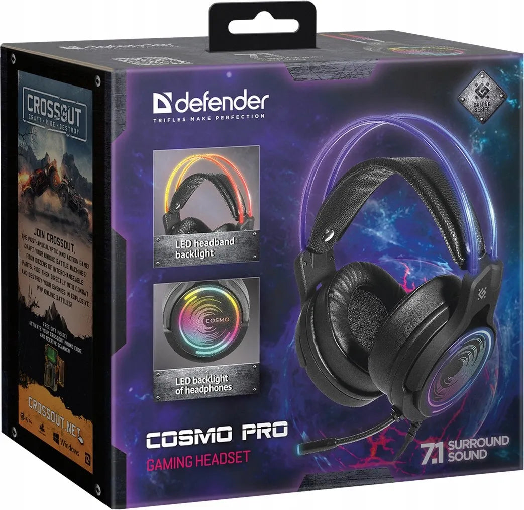 Defender COSMO PRO 7.1 RGB ausinės su mikrofonu