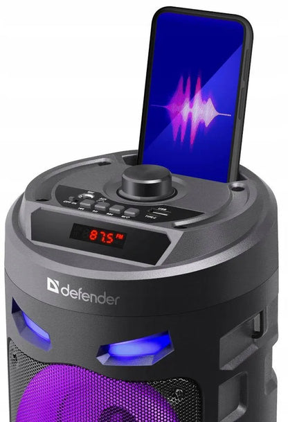 Defender CRASHBOOM 16 W „Bluetooth“ kolonėlė su karaoke, MP3, FM radiju, SD, AUX, TWS ir LED apšvietimu
