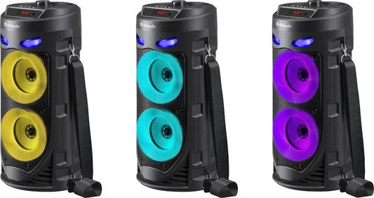 Defender CRASHBOOM 16 W „Bluetooth“ kolonėlė su karaoke, MP3, FM radiju, SD, AUX, TWS ir LED apšvietimu
