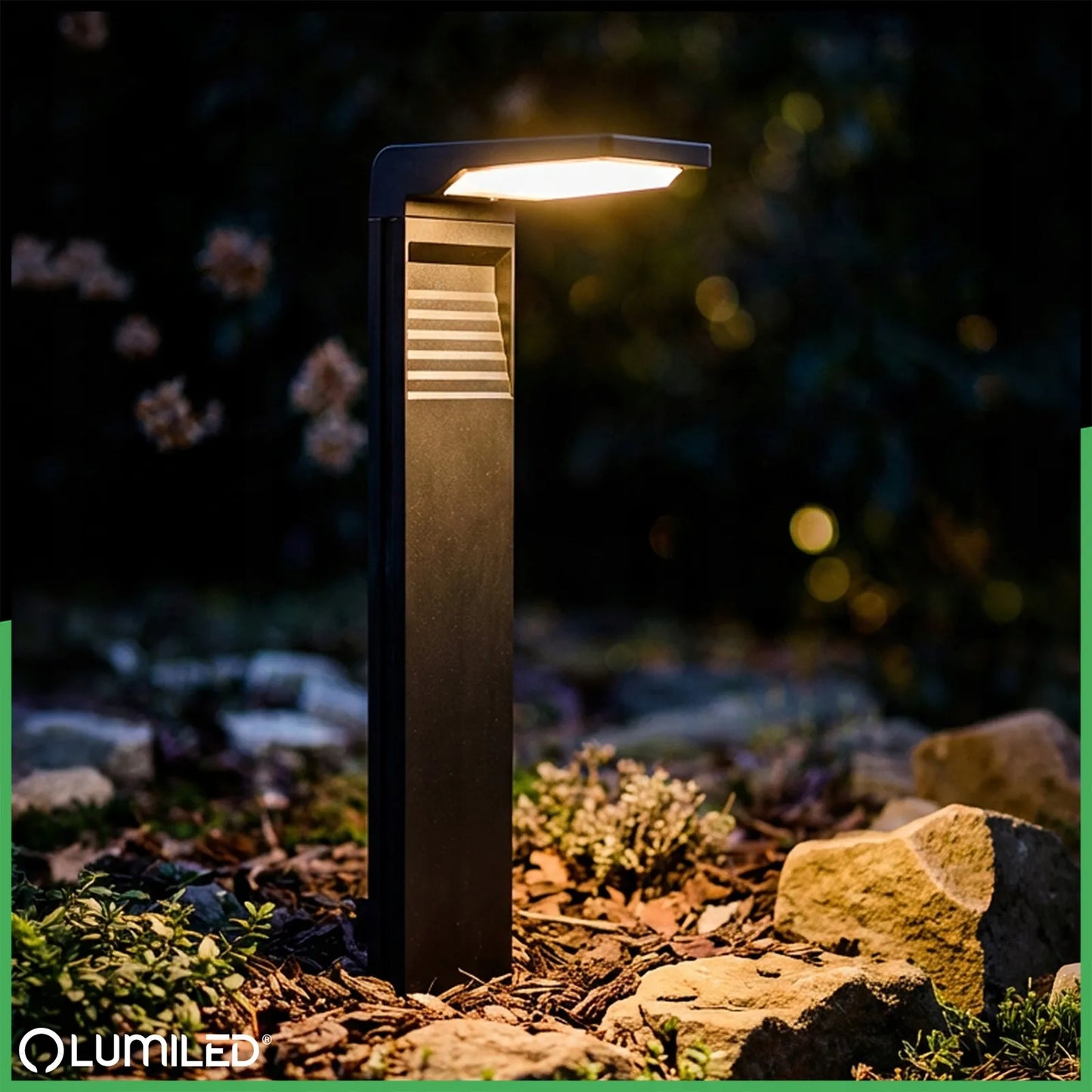 Dekoracinis solarinis LED sodo šviestuvas-stulpelis, įsmeigiamas, lauko, XL