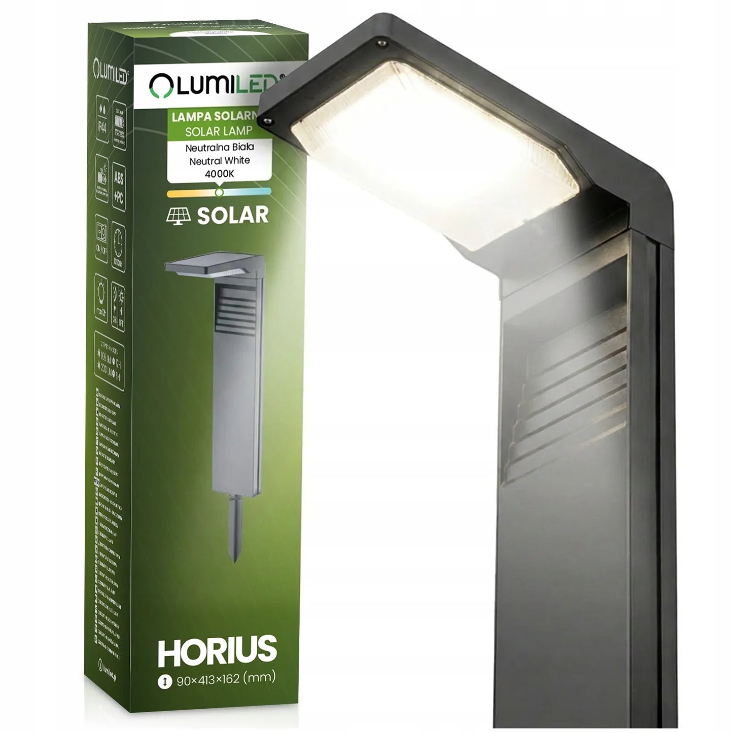Dekoracinis solarinis LED sodo šviestuvas-stulpelis, įsmeigiamas, lauko, XL
