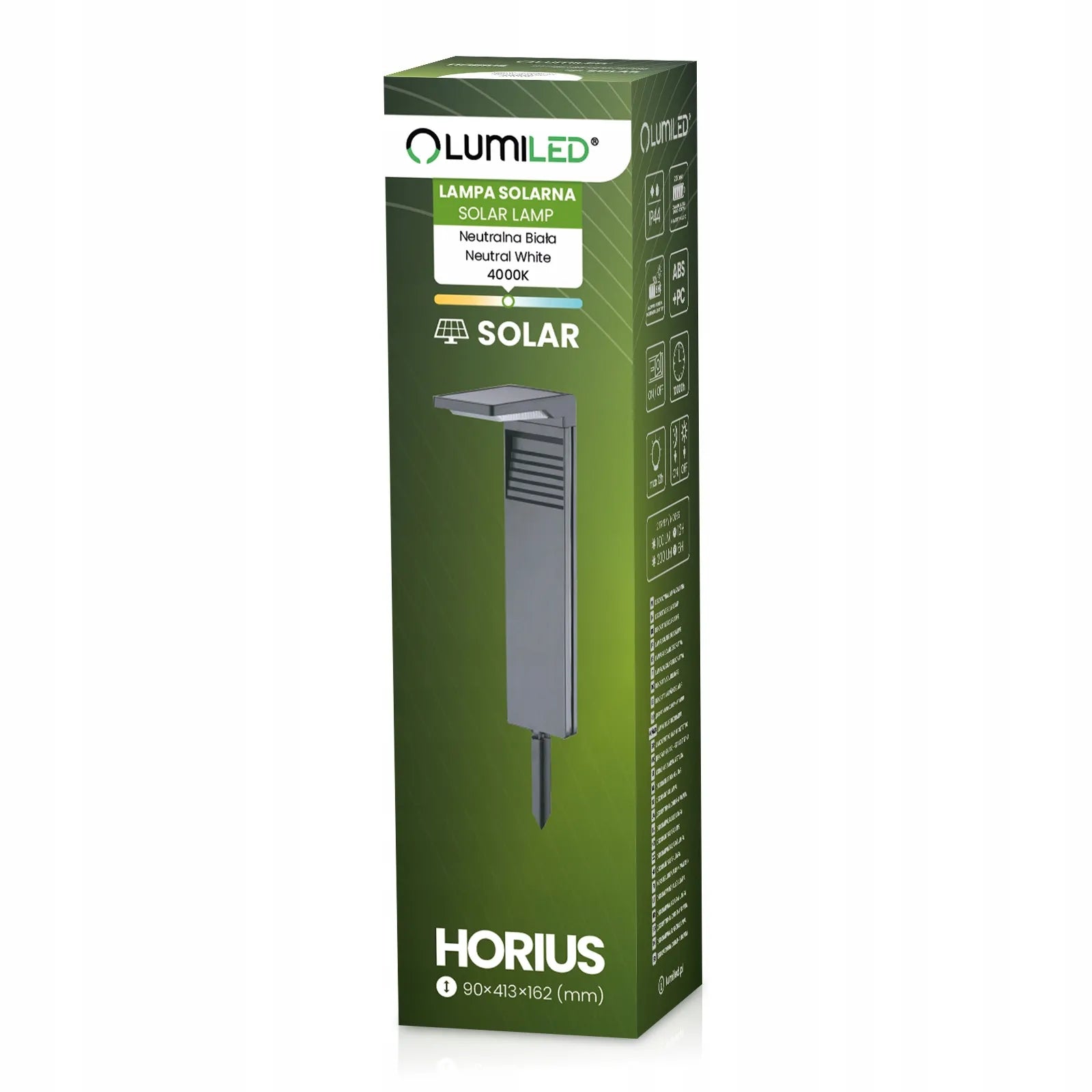 Dekoracinis solarinis LED sodo šviestuvas-stulpelis, įsmeigiamas, lauko, XL