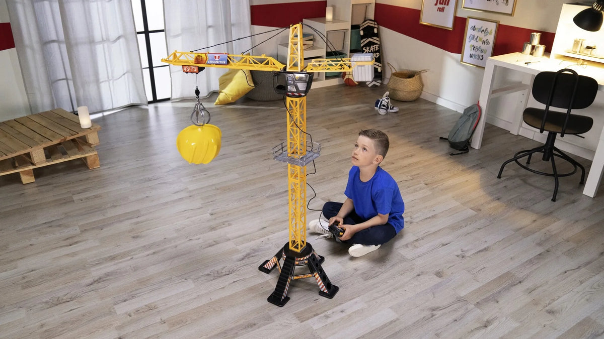 „Dickie Toys Mega Crane“ nuotoliniu būdu valdomas kranas, 120 cm