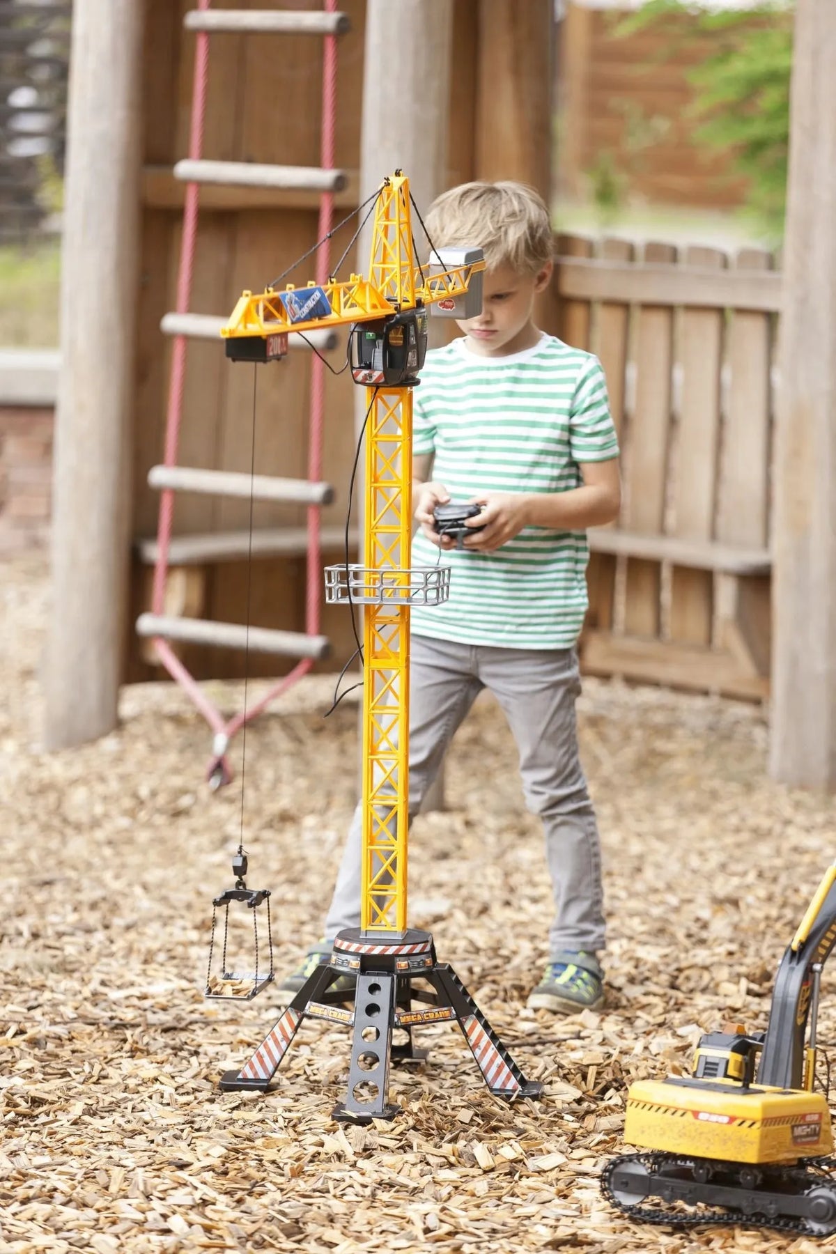 „Dickie Toys Mega Crane“ nuotoliniu būdu valdomas kranas, 120 cm