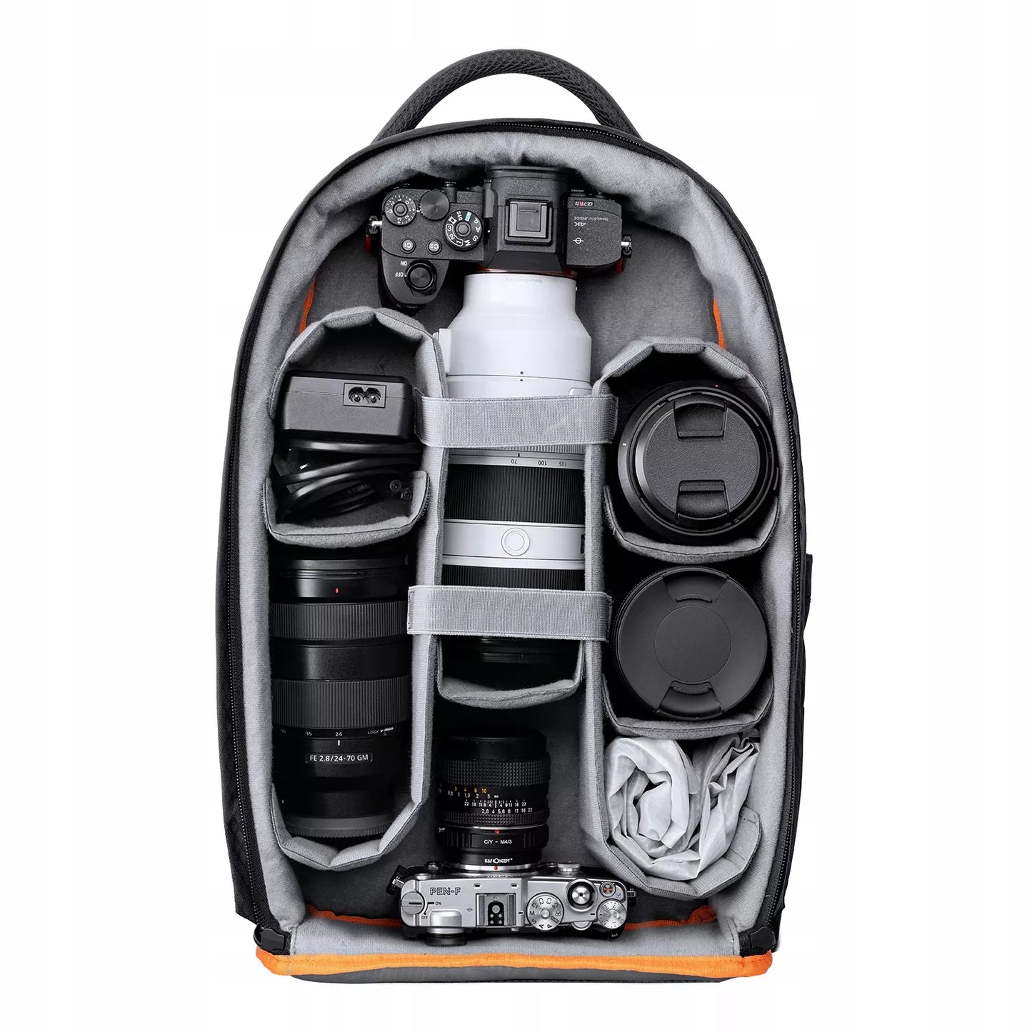 Didelė fotografinė kuprinė fotoaparatui ir nešiojamam kompiuteriui K&F Concept KF13.140