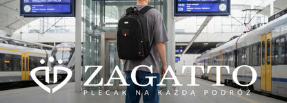 Didelė vyriška „Zagatto“ kuprinė darbui su skyriumi 17 colių nešiojamajam kompiuteriui, 3 skyriai