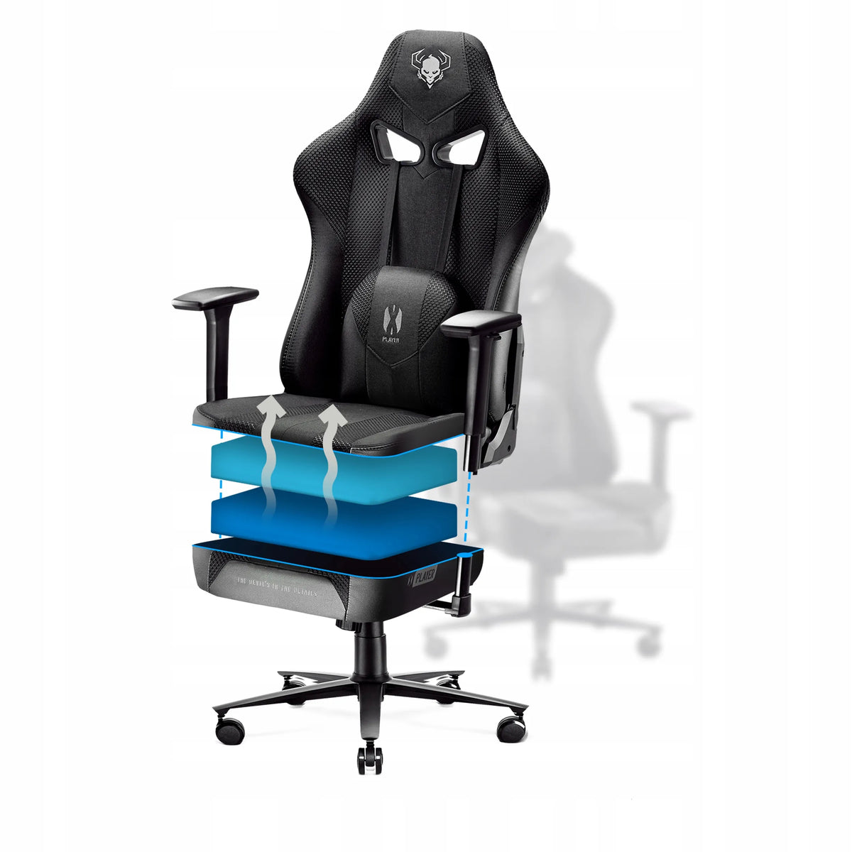 Didelė žaidimų kėdė DIABLO CHAIRS X-Player 2.0 King Size, juoda