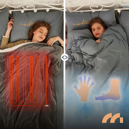 Didelis elektrinis pledas Maltec CozyHeat160W, 180 × 160 cm, dvivietis, minkštas, su laikmačiu ir valdymo pulteliu