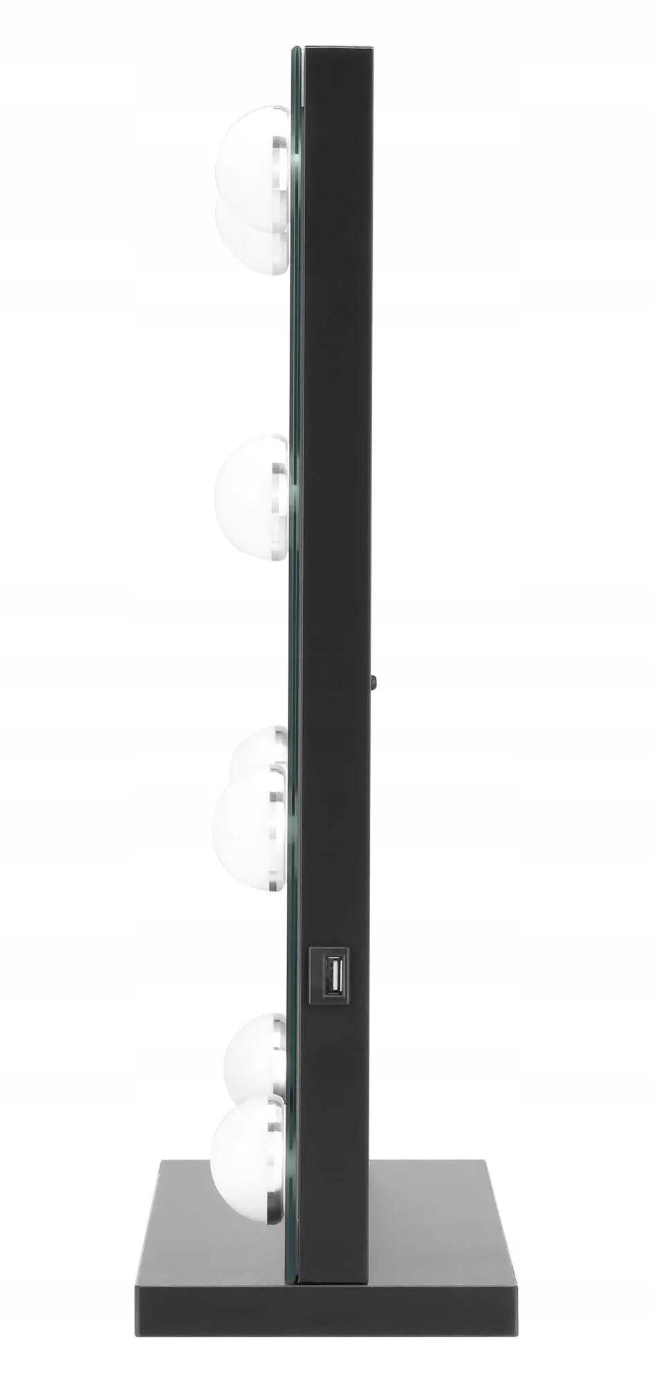 Didelis juodas kosmetinis veidrodis „Humanas HS-HM02“ su LED apšvietimu