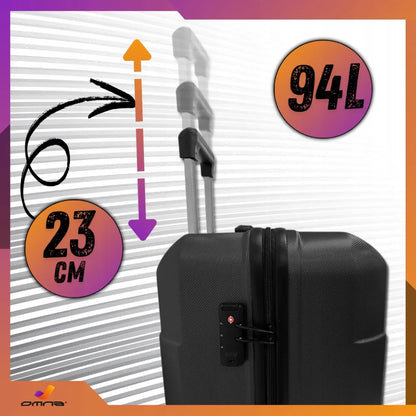 Didelis kelioninis lagaminas su ratukais XXL ABS 94L