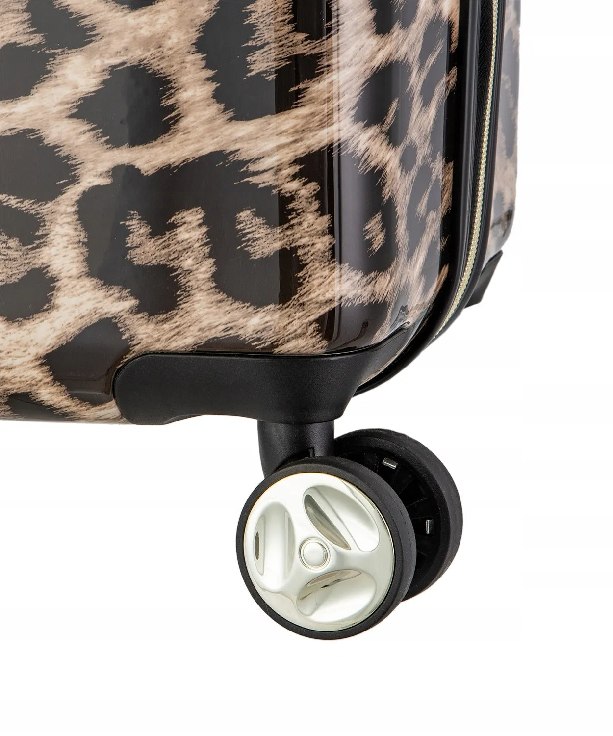 Didelis kietas lagaminas su ratukais PUCCINI Beverly Hills, leopardo raštas