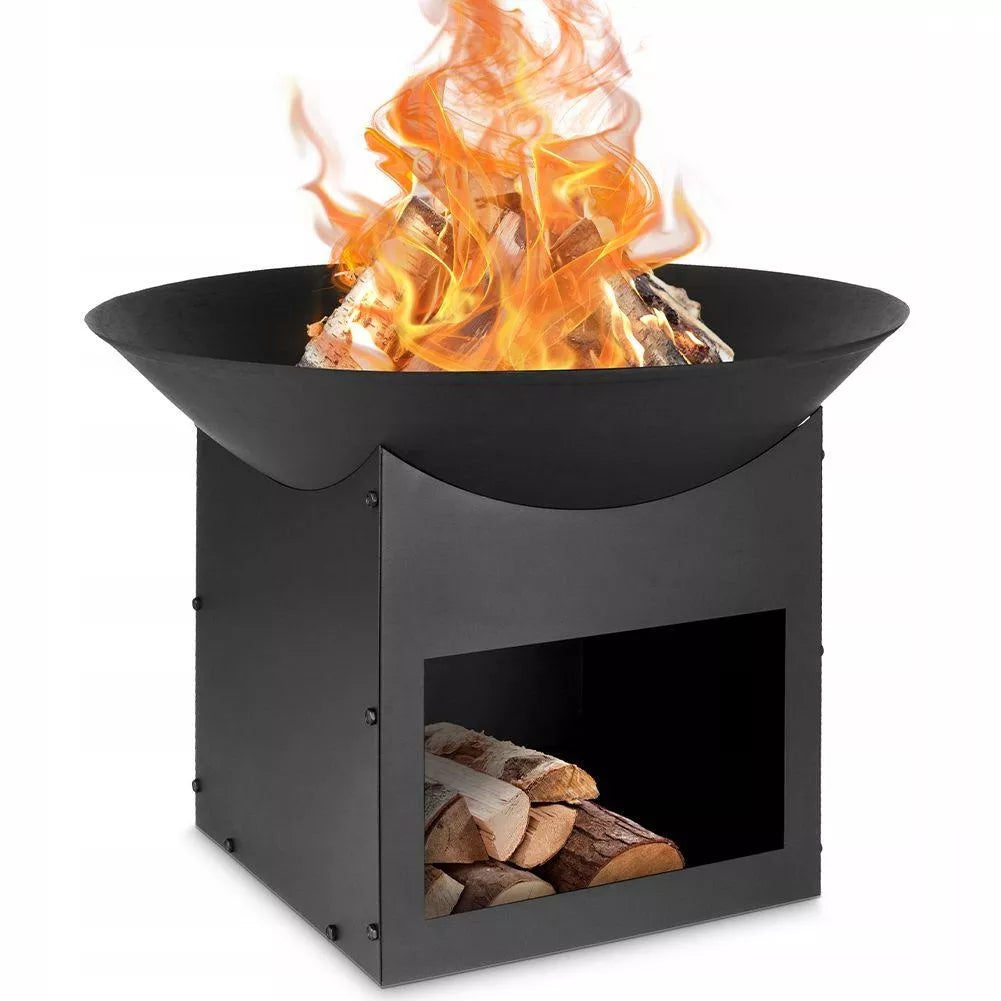 Didelis metalinis sodo laužavietės dubuo kepsninei ant kojų 56 cm