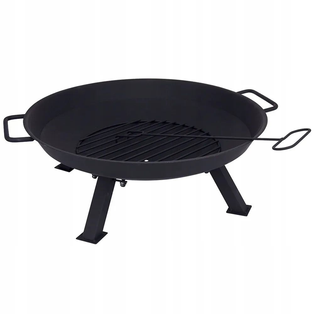 Didelis metalinis sodo laužavietės dubuo su kojomis 56 cm