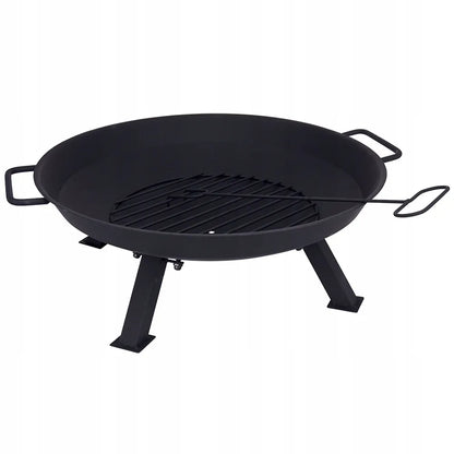 Didelis metalinis sodo laužavietės dubuo su kojomis 56 cm