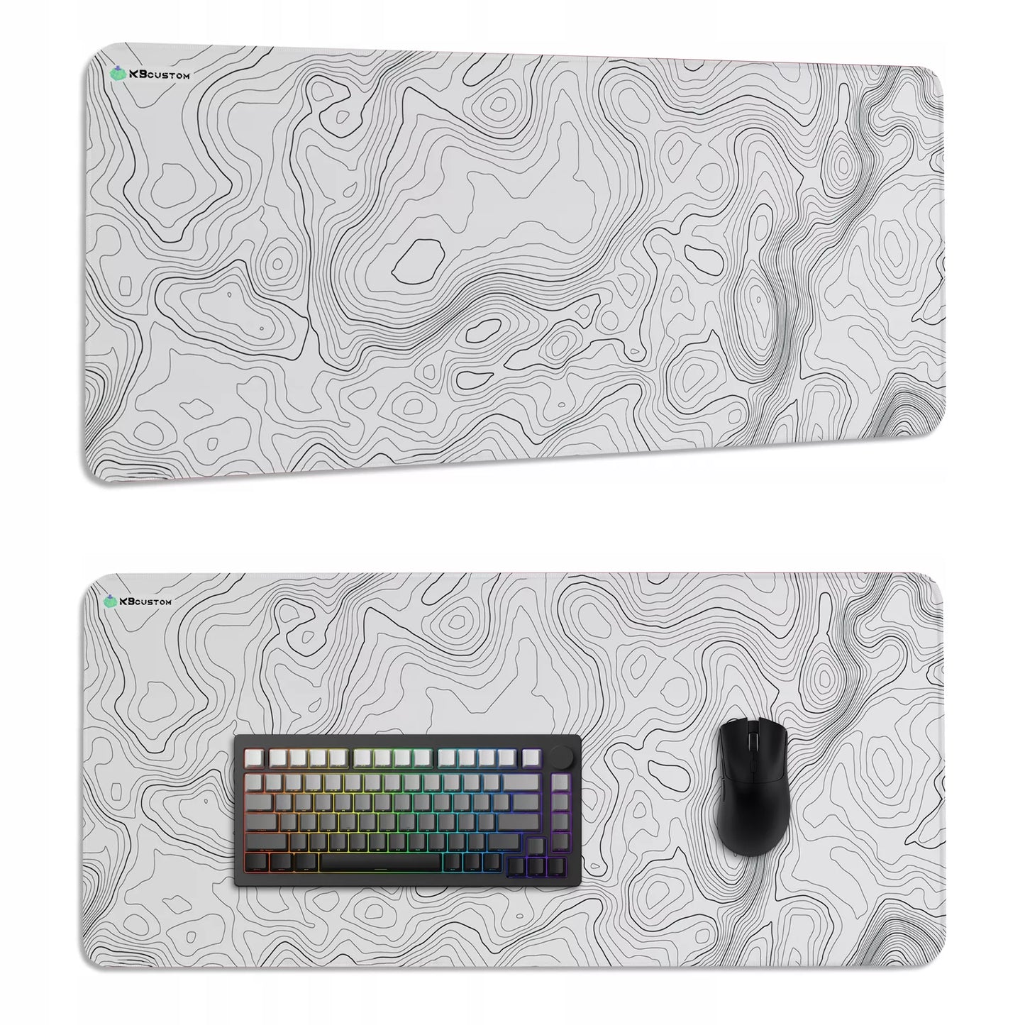 Didelis pelės kilimėlis 90x40 XXXL KBcustom žaidėjams Faza White