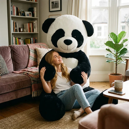 DIDELIS PLIŠINIS MEŠKINAS PANDA 220 cm GIGANTIŠKAS ŽAISLAS