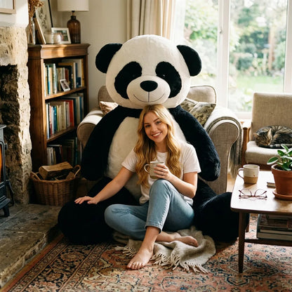 DIDELIS PLIŠINIS MEŠKINAS PANDA 220 cm GIGANTIŠKAS ŽAISLAS