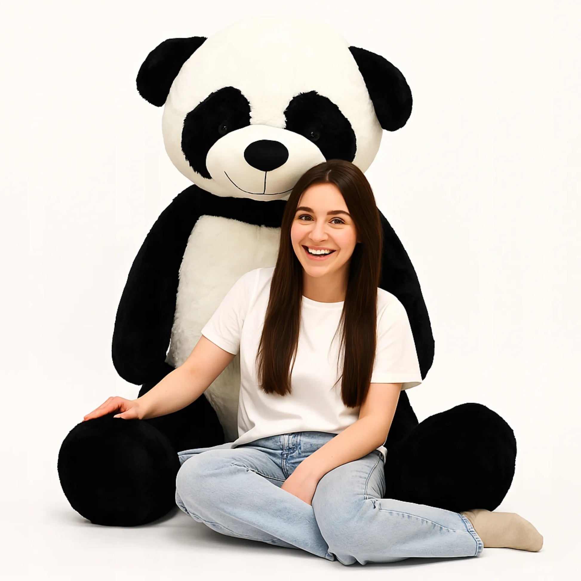 DIDELIS PLIŠINIS MEŠKINAS PANDA 220 cm GIGANTIŠKAS ŽAISLAS