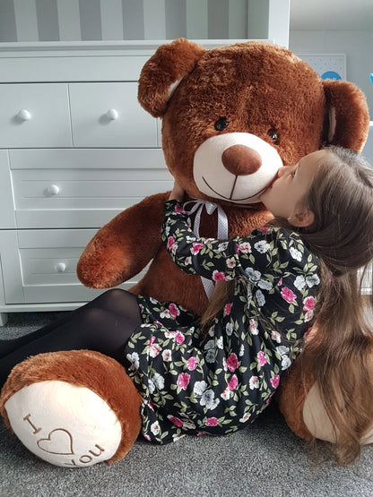 DIDELIS PLIUŠINIS MEŠKINAS 160 cm. MILŽINIŠKAS PLIUŠINIS ŽAISLAS – RUDAS