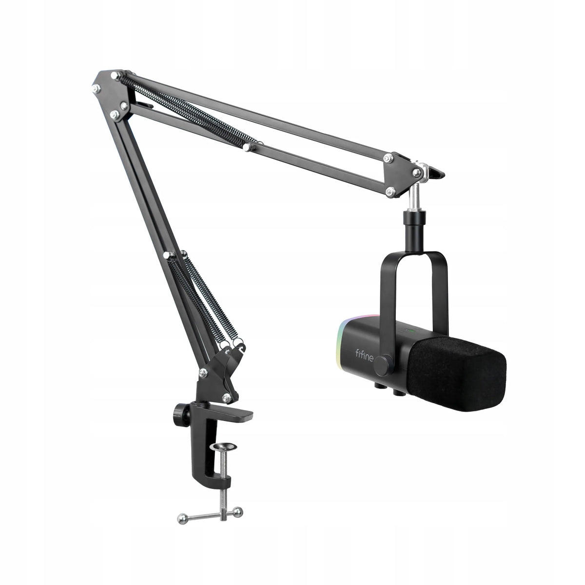 Dinaminis studijinis mikrofonas Fifine AM8T USB/XLR RGB PnP su laikikliu