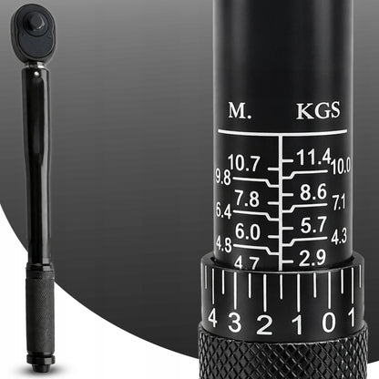 DINAMOMETRINIS RAKTAS 7–112 Nm, SU SKĖTINE GALVUTE, LOCK–UNLOCK BLOKAVIMU, TIKSLUS