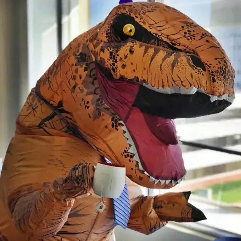 Dinozauro kostiumas karnavalui, pripučiamas T-Rex apranga suaugusiesiems, dydis XL