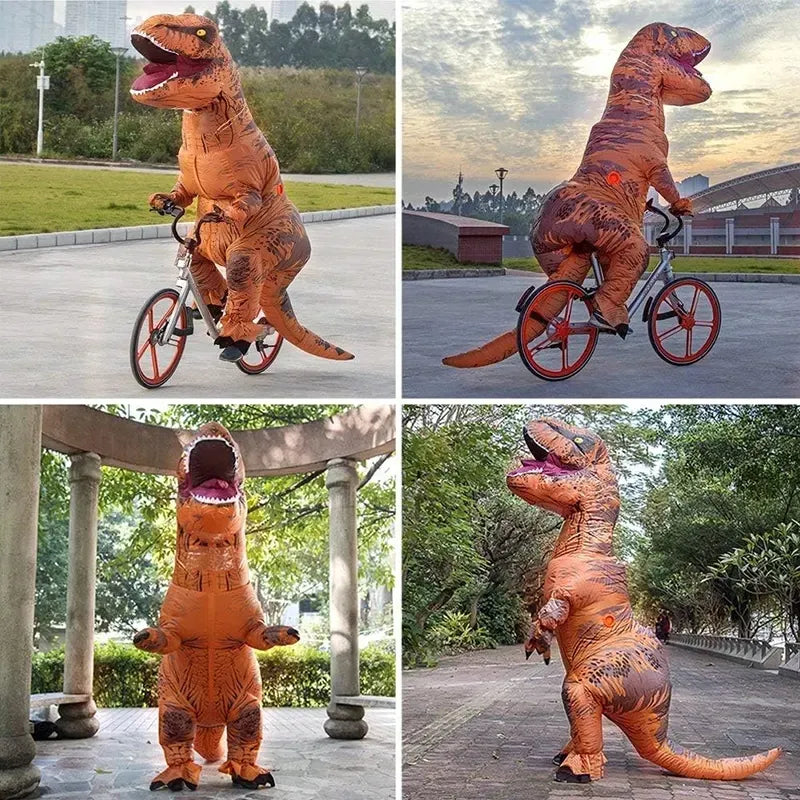 Dinozauro kostiumas karnavalui, pripučiamas T-Rex apranga suaugusiesiems, dydis XL