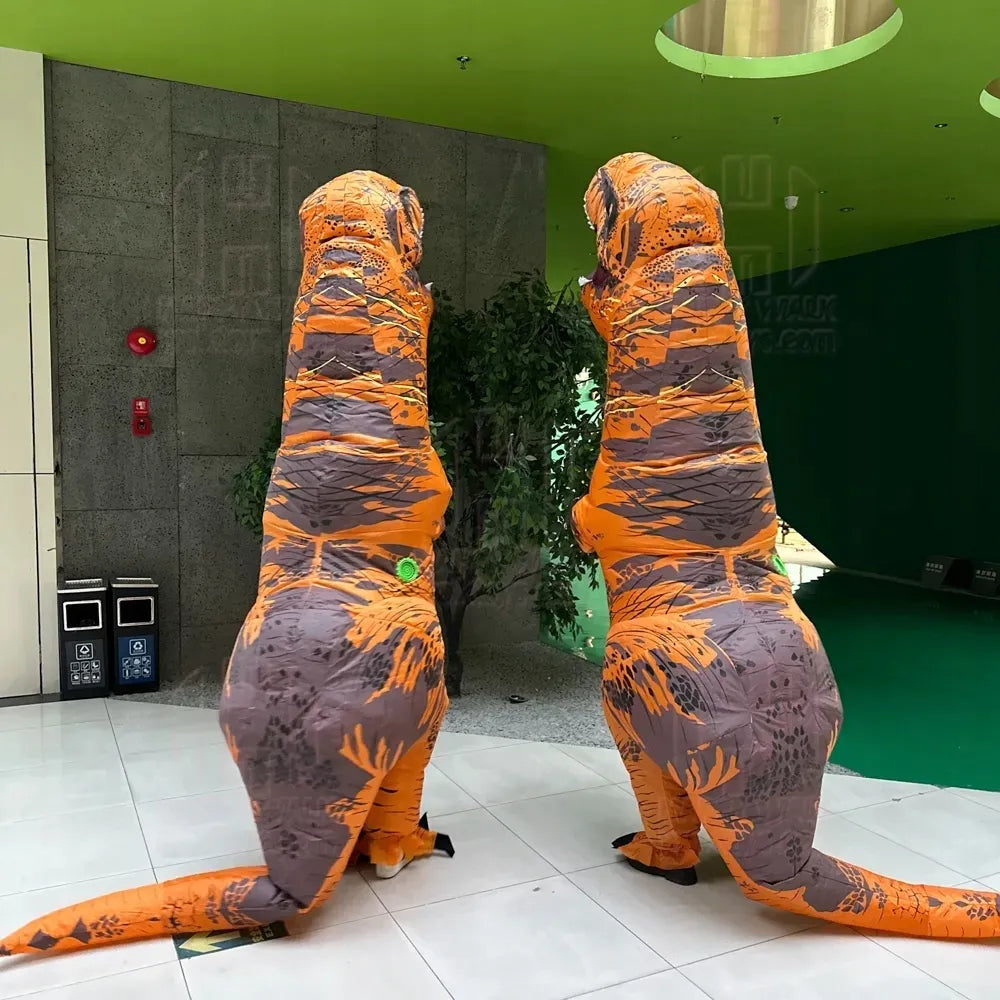 Dinozauro kostiumas karnavalui, pripučiamas T-Rex apranga suaugusiesiems, dydis XL