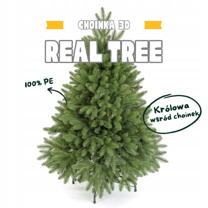 Dirbtinė 100 cm eglutė „RealTree 3D“ iš PE, atrodanti kaip tikra, silikoninė