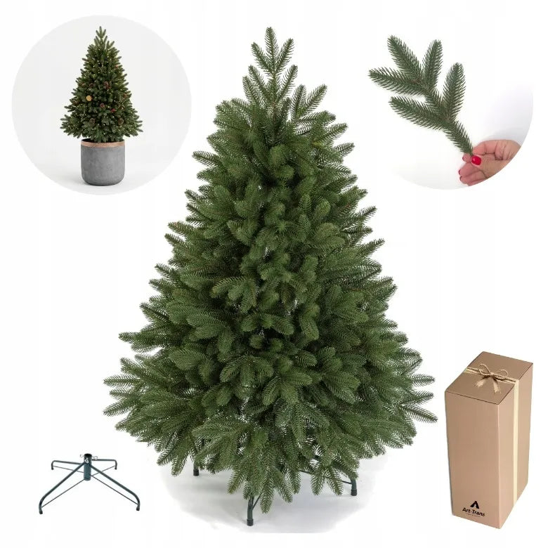 Dirbtinė 100 cm eglutė „RealTree 3D“ iš PE, atrodanti kaip tikra, silikoninė