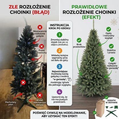 Dirbtinė 100 cm Kaukazo eglė „GĖSTA“, atrodanti kaip tikra, pagaminta Lenkijoje