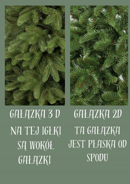 Dirbtinė eglė „Świerk Natura 3D“ – FULL PE PREMIUM, 220 cm, tikroviška, 100 % PE